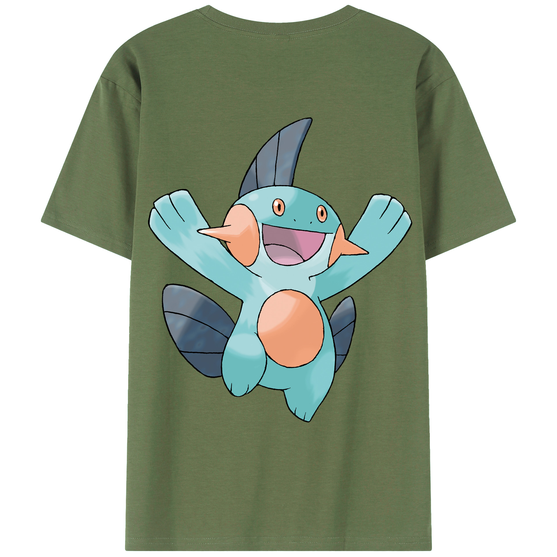 （画像用） ポケットモンスター Pokémon 綿100％ メンズ半袖Tシャツ（バックプリント） 通気性
